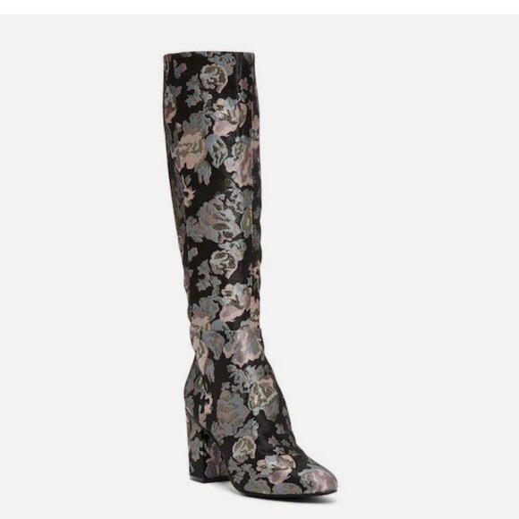 Kenneth Cole Reaction  Time To Step knee high boot black multi fabric 9,5 - Picture 1 of 13